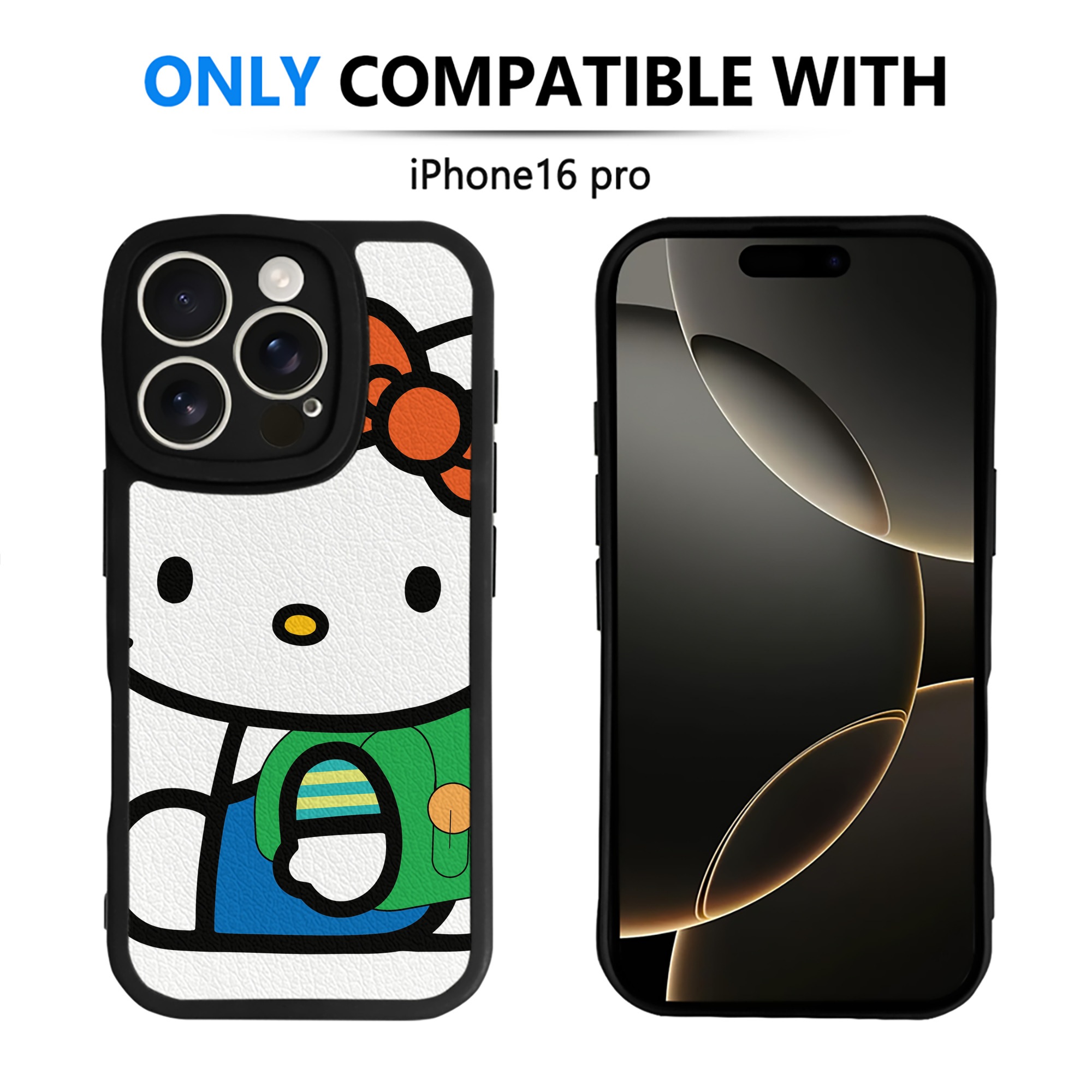 （画像用） Hello Kitty ハローキティ 【iPhone 16シリーズ対応】シリコンスマホケース（レザー調） 材質：シリコン